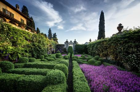 宏伟的花园在意大利佛罗伦萨