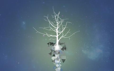 树，星星，水晶