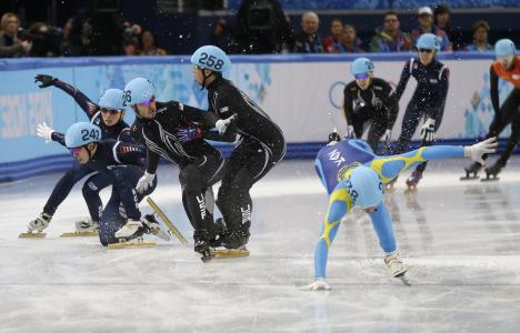 美国短道速度爱德华多·阿尔瓦雷斯在索契奥运会上的表现