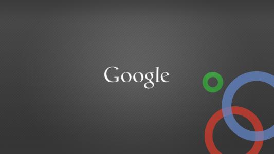谷歌品牌在灰色的背景上