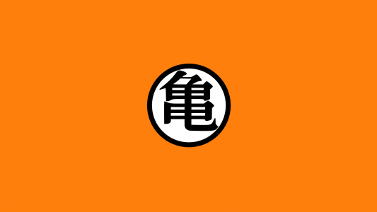 在橙色背景上的日本符号