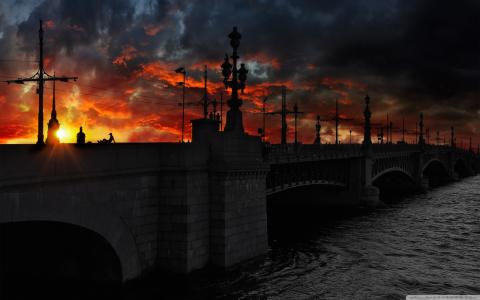 圣彼得堡，桥梁，舒缓