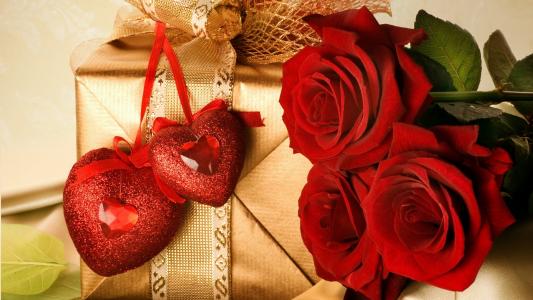 红玫瑰和情人节的礼物