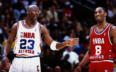 NBA球员迈克尔·乔丹和科比·布莱恩特