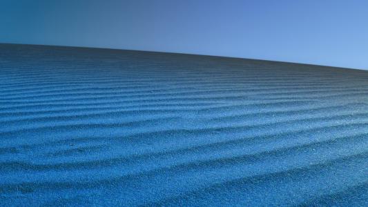 沙漠的蓝色沙子
