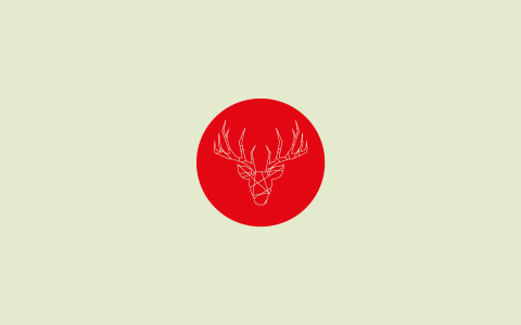 日本国旗上的鹿