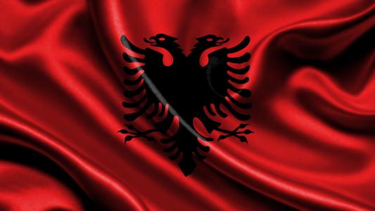 国旗，阿尔巴尼亚