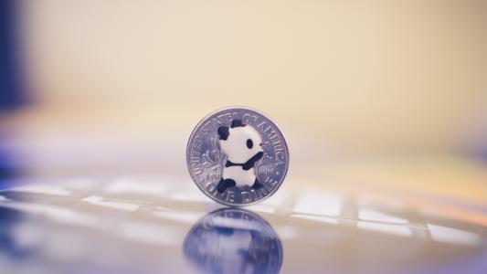 熊猫在美国硬币上