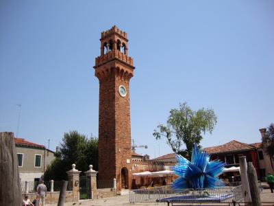 在Murano，意大利海岛上的钟楼