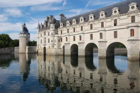 在水的城堡在法国卢瓦尔河
