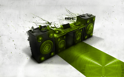 绿色DJ控制面板