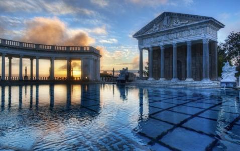 希腊建筑，游泳池