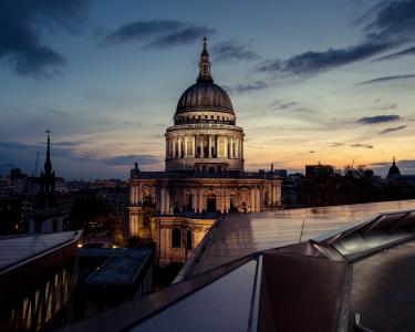 伦敦从屋顶的视图
