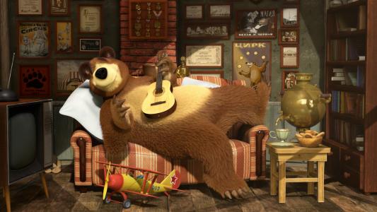 熊弹吉他，卡通玛莎和熊