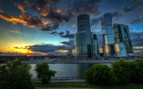 摩天大楼在莫斯科