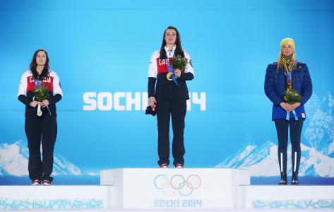 金牌加拿大自由式运动员马里尔·汤普森在索契奥运会的持有人