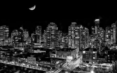 在加拿大不列颠哥伦比亚省的温哥华过夜