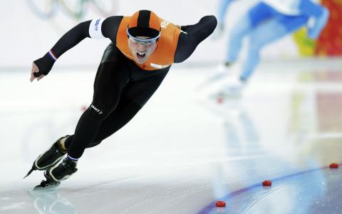 纪律速滑银牌获得者荷兰的Jan Smekekens