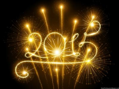明亮的烟花为2015年新的一年
