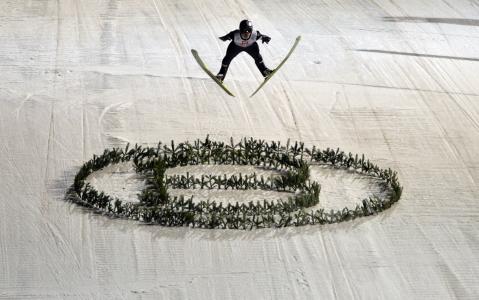 银牌得主奥地利滑雪跳台运动员Thomas Diethart在奥运会的索契