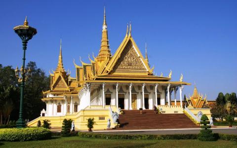 在金边，柬埔寨的皇宫