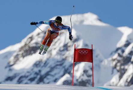 挪威滑雪者Hjetil Jansrud在索契