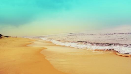 沙滩与黄沙