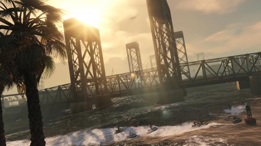 侠盗猎车手V游戏中的海湾桥