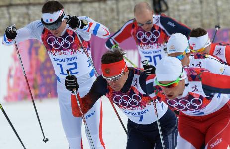 两枚银牌俄罗斯滑雪运动员马克·维列格宁在索契奥运会上获胜