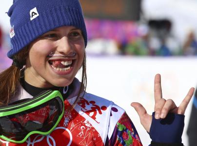 伊娃Samkova捷克滑雪板金牌得主