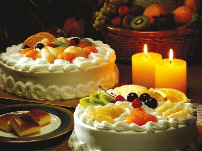 蛋糕和蜡烛