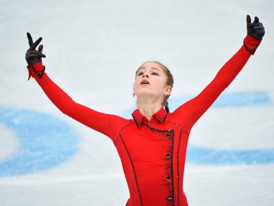 金牌Julia Lipnitskaya在奥运会在索契