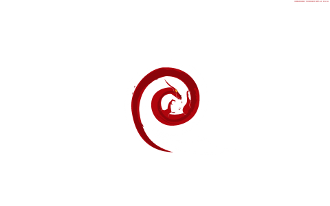 Linux的Debian白色背景