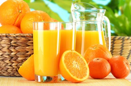 橙，玻璃，果汁，官话，水罐