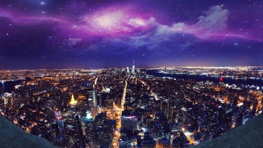 纽约满天星斗的天空