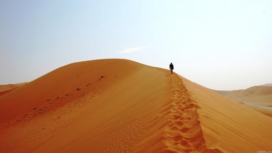 一个人走过沙漠