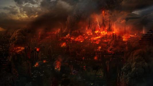 世界末日燃烧的城市
