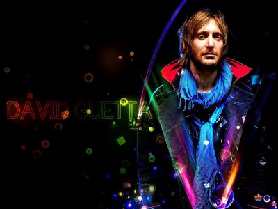 大卫Guetta在一个美好的背景