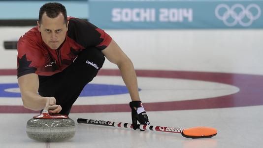在索契的奥林匹克运动会上，加拿大男子冰壶队的金牌得主