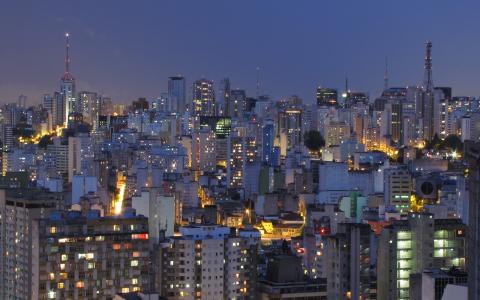 里约热内卢的夜晚灯光