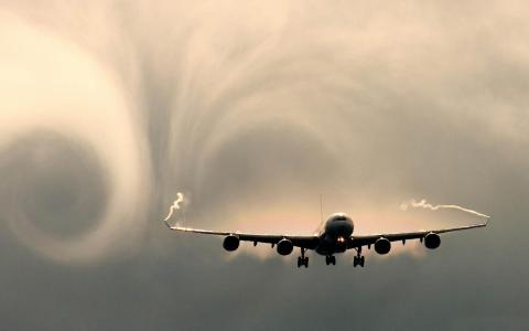飞机的空气涡流