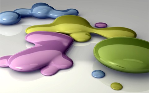 3D多种颜色的液体