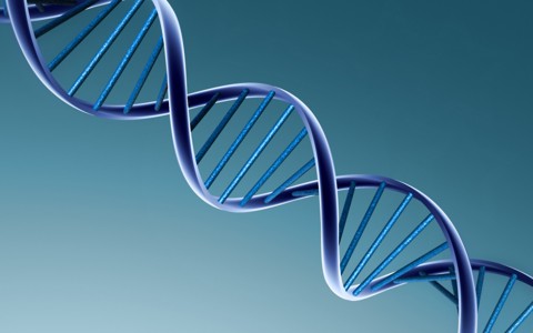 3D蓝色质感DNA