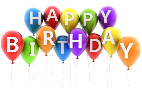 3D生日快乐字母气球