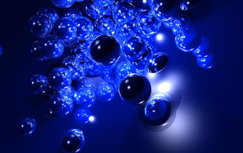 3D深蓝色泡沫