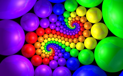 3d彩色球体分形视觉效果图