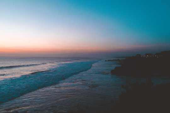 海洋残阳景象唯美境界图片