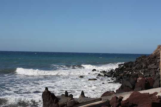 圣托里尼红海滩景色图片