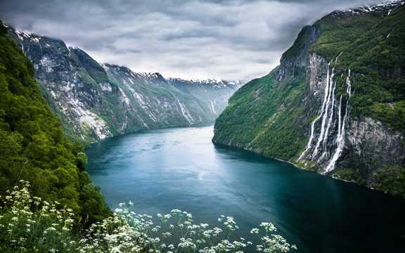 壮观的挪威峡湾景色图片