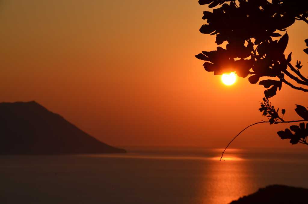 希腊夕阳图片